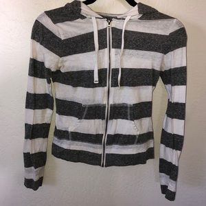Striped Zip Up Jacket
